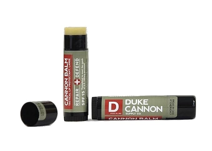 Duke Cannon Supply Co. - Tactical Lip Protectant Balm, Fresh Mint (3 Pack of 0.56 oz) Superior Performance Lip Protection Balm for Hard Working Men - Fresh Mint-VivaGrace Women