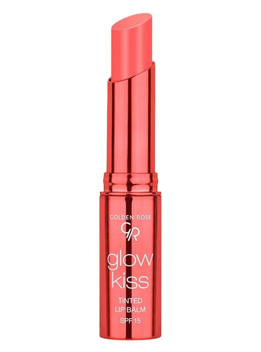 Golden Rose Cosmetics Glow Kiss Tinted Lip Balm with SPF15, Vegan Formula (Peach Shake)-VivaGrace Women