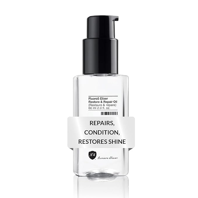 Number 4 Hair Oil, Fluoro5 Elixir Restore & Repair, Anti Frizz Serum for Damaged Hair, 2.0 oz – N4 Hair Care-VivaGrace Women