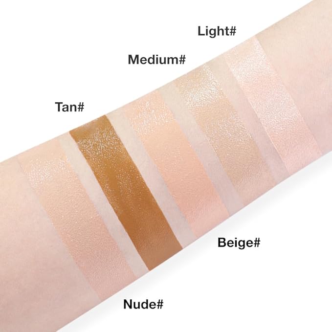 Pro Under Eye Full Coverage Liquid Concealer to Cover Dark Circles, Scars,Redness,Spots,Fine Lines,Corrector Anti-Aging Natural Finish, Moistening Smooth Cream,Waterproof 0.4 * 2 fl oz-Beige+Nude-VivaGrace Women