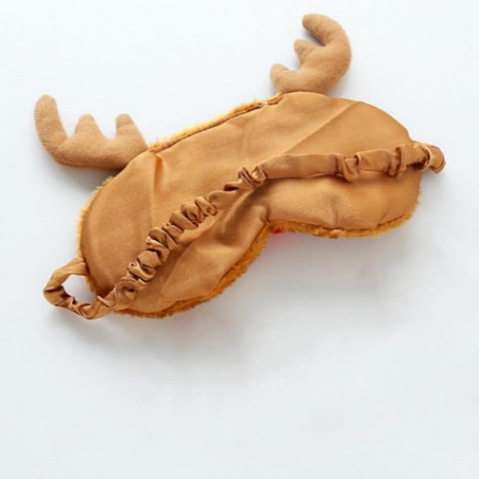 Cute Eye Mask for Sleeping Plush Cartoon Animal Sleep Plush Eye Mask Relaxation Suitable for Travel Family Party Toys for Christmas Elk Deer-VivaGrace Women