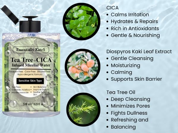 Micellar Water 500ml (16.9 Fl oz), a Jumbo size, Effectively Removes Eye & Face Make-up, No Oil and No Alcohol - Very Moisturizing and Not Painful, a Korean Skin Care-VivaGrace Women