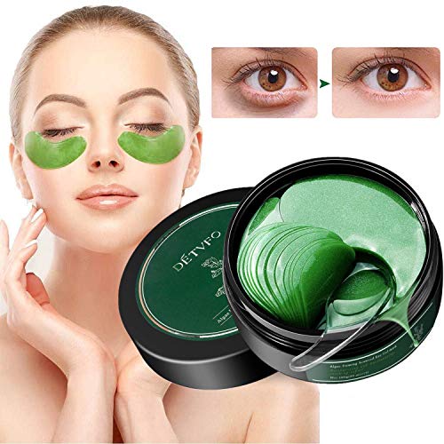 60Pcs Gel Crystal Collagen Eye Pads, Under Eye Mask for Moisturizing,Fine Lines, Dark Circles& Puffy Eyes Under Eye Patches (Green(Canned)-VivaGrace Women