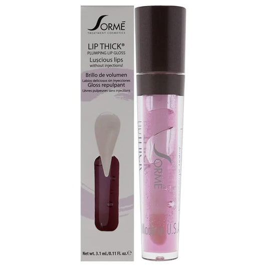 Sorme Cosmetics LipThick Plumping Gloss in Clear | Hydrating Plumping Lip Gloss Enriched with Vitamins and Botanicals | Lip Plumping Gloss with Maxi-Lip Peptides | Cruelty-Free Lip Makeup-VivaGrace Women