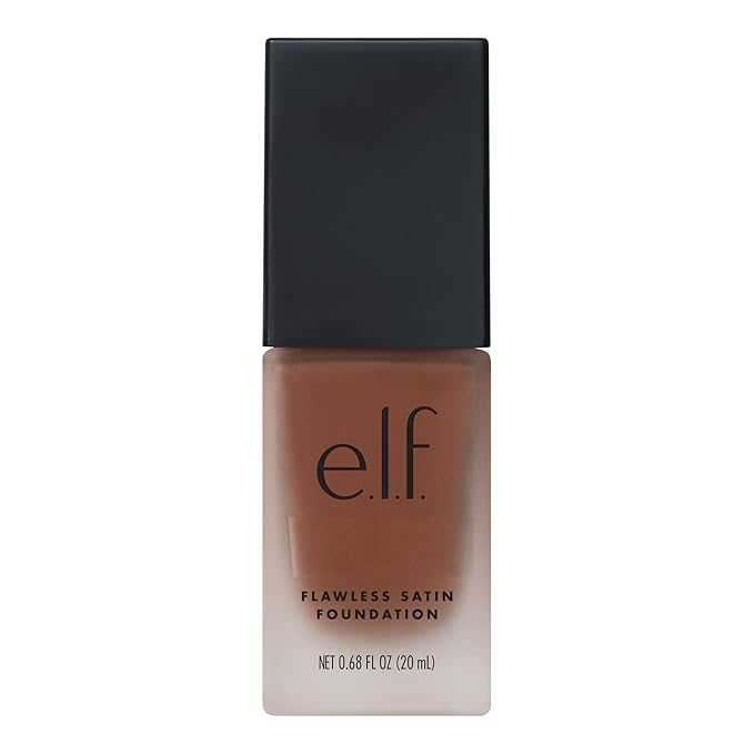 e.l.f. Flawless Finish Foundation, Lightweight & Medium Coverage, Semi-Matte Finish, Chocolate, 0.68 Fl Oz (20mL)-VivaGrace Women