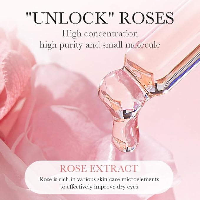 60PCS/30pairs Rose Hyaluronic Acid Moist Eye Mask Nourishing Eye Mask Hydrating Moisturizing Nourishing Eye Zone Eye Mask 80g-VivaGrace Women