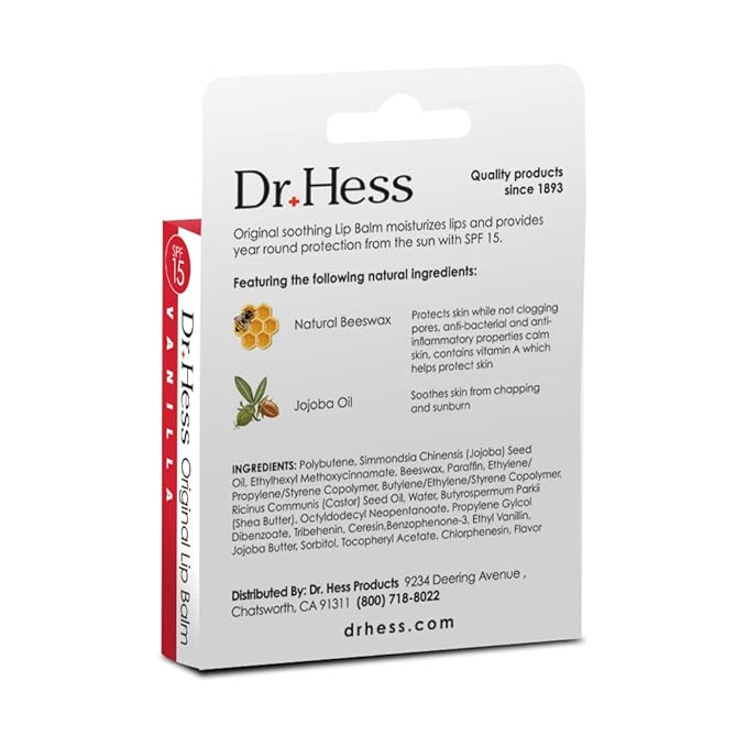 Original Udder Stick SPF Lip Balm, Soothing Moisturizer Sun Screen Balm for Dry Lips with Jojoba, Beeswax & Shea Butter, Total Lip Care, Hydration & Repair, Vanilla Flavor, 4 Pack-VivaGrace Women