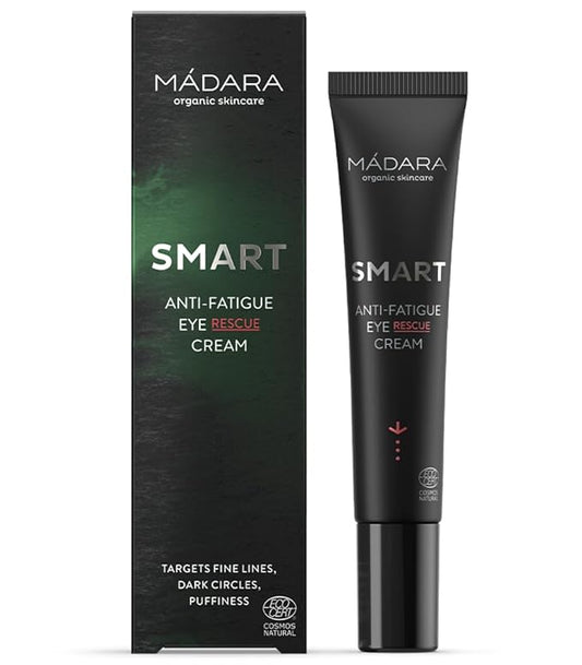MÁDARA Organic Skincare | SMART Anti-Fatigue Eye Rescue Cream - 15 ml, With a Smart Antioxidant Complex, Natural Aescin And Caffeine, 100% Natural Origin, Vegan, Ecocert Certified-VivaGrace Women
