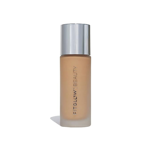Fitglow Beauty - Natural Foundation+ Photo-Filtering Foundation | Vegan, Woman-Owned Clean Beauty (F3.7 - Medium Warm, Golden Undertones)-VivaGrace Women