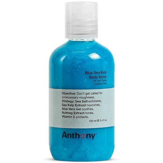 Anthony Exfoliating Body Scrub – Sea Salt, Vitamin C, And Aloe Vera Deep Cleans, Smooths Rough Patches & Soothes and Protects Skin – Blue Sea Kelp Body Wash 3.4 Fl Oz-VivaGrace Women
