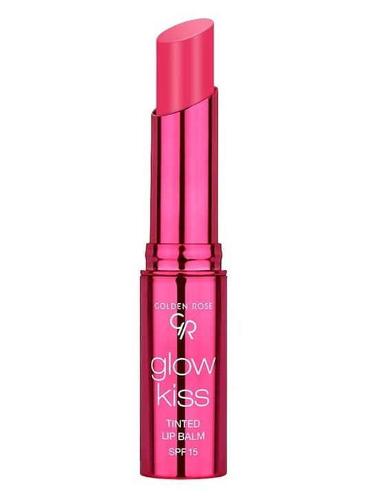 Golden Rose Cosmetics Glow Kiss Tinted Lip Balm with SPF15, Vegan Formula (Berry Pink)-VivaGrace Women