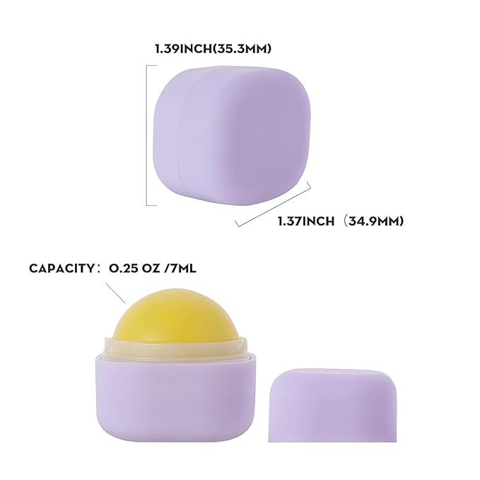 0.25 oz（7g） Empty Lip Balm Square Containers Tubes Lipstick 12 Pieces for Make Natural Lip Balm Lip Care - DIY & BPA FREE (Purple)-VivaGrace Women