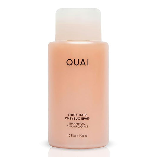 OUAI Thick Shampoo - Moisturizing Shampoo with Keratin, Marshmallow Root, Shea Butter, Avocado Oil for Thick Hair - Strengthens & Hydrates Strands - Paraben, Phthalate & Sulfate Free (10 Fl Oz)-VivaGrace Women