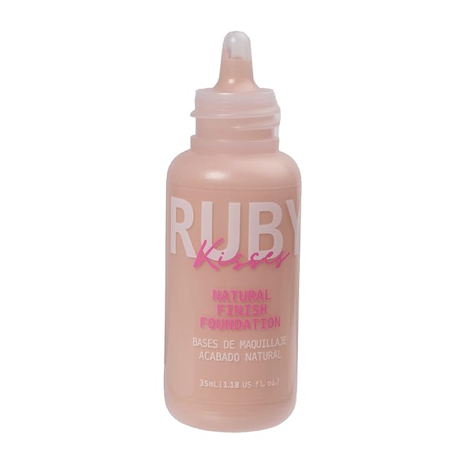 Ruby Kisses Liquid Foundation Medium Coverage, Lightweight, Natural Finish, Face Makeup for All Skin Type, Korean Makeup (Creamy Beige)-VivaGrace Women