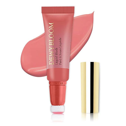 Blush Beauty Wand, Liquid Face Blush Contour Wand with Cushion Applicator, Smooth Cream Blush Wand Natural Matte Finish, Lightweight Blendable Blush Stick Makeup for Cheek,103 Cool Pink-VivaGrace Women