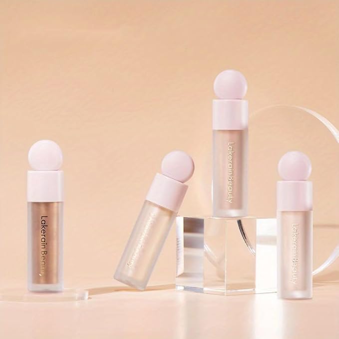 Liquid Highlighter, Contour Stick Makeup Highlighter for Face, Waterproof Luminous Lotion, Silky Smooth Glitter Highlighter Makeup Stick, Multi-Use Body Shimmer Liquid Bronzer 01# MOONLIGHT-VivaGrace Women