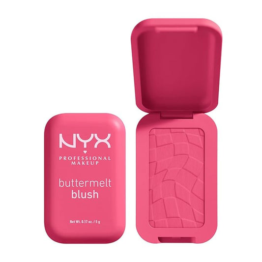 NYX PROFESSIONAL MAKEUP Buttermelt Powder Blush, Fade and Transfer-Resistant Blush, Up to 12HR Make Up Wear, Vegan Formula - Getting Butta-VivaGrace Women