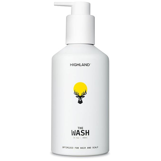 Highland: The Wash. Your new hair and scalp optimized shampoo alternative. Hydrating, balancing, nourishing & strengthening. Crafted with botanical ingredients.-VivaGrace Women