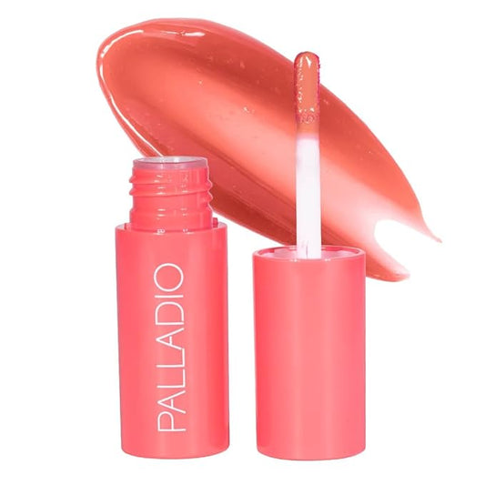 Palladio Jelly Tint, Liquid Stain for Cheeks & Lips, Vivid Color Lip Stain, Lightweight Non-Sticky and Transfer-proof, Natural Finish Makeup, Sweet Berry-VivaGrace Women