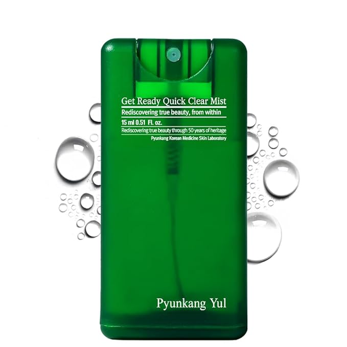 Pyunkang Yul PKY Ultimate Get Ready Quick Clear Mist for Sensitive Skin, Intensely Calms & Soothes Redness with Cica & Tea Tree, Compact size, Korean Skincare (0.51 Fl. oz, 15ml)-VivaGrace Women