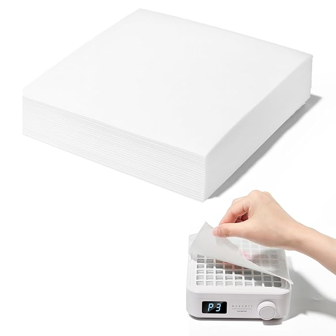 Makartt Nail Dust Collector Filter Paper – 100 Sheets Disposable Nail Dust Filters for Nail Dust Collector Machines, Nail Vacuum Dust Collector Nail Salon Supplies & Accessories White-VivaGrace Women