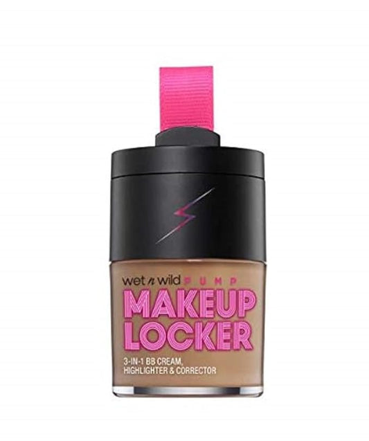 wet n wild Makeup Locker- 3-In-1 Sheer BB Cream, Highlighter & Corrector (177A Medium Deep)-VivaGrace Women