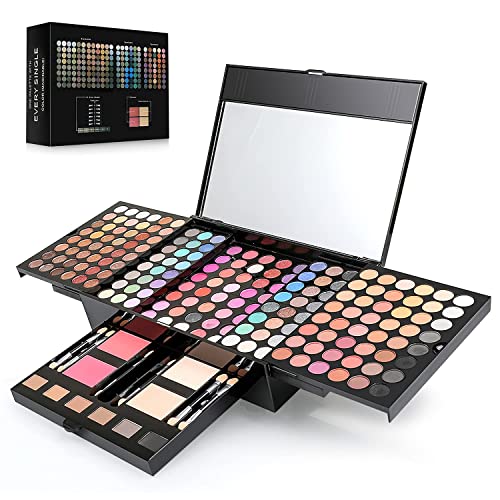 194 Colors Pink Cosmetic Make up Palette Set Kit with Eyeshadow Blusher Eyebrow Powder Face Concealer,All-in-One High Pigment Powder Pallet Kit with Mirror, Applicators-VivaGrace Women