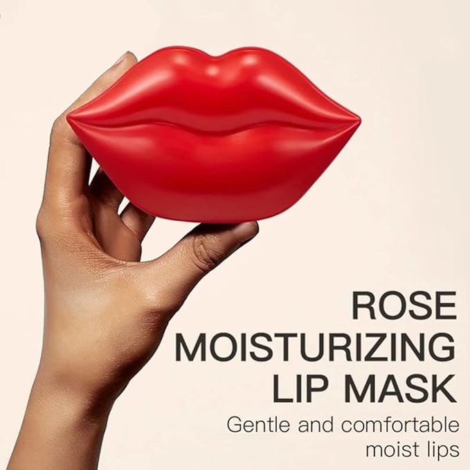 20Pcs Moisturizing Restores Moisture Lip Mask for Dry Lips and Lip Lines Overnight Lip Care, Gel Treatment Plumping Lips Mask (Red)-VivaGrace Women