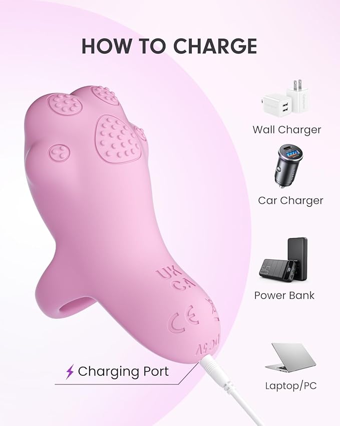 Portable Mini Facial Massage Ball, Waterproof Rechargeable Powerful Multifunctional Eye Face Finger Massager (Pink)-VivaGrace Women