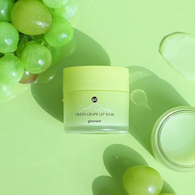 Sweet Dreams Lip Mask: Nourishing, Plumping and Hydrating Lip Balm | Ecofriendly Lip Sleeping Mask | Hyaluronic Acids + Vitamin C + Shea Butter + Antioxidants | Green Grape - 0.7 oz.-VivaGrace Women