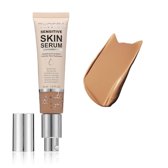 PHOERA Hydrating Serum Foundation,Makeup Base Foundation Hypoallergenic and Flawless Full Coverage. (N04 Sand)-VivaGrace Women