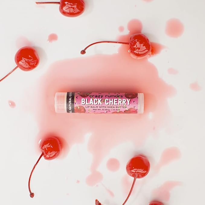 Crazy Rumors Black Cherry Lip Balm. 100% Natural, Vegan, Plant-Based, Made in USA (1-Pack)-VivaGrace Women