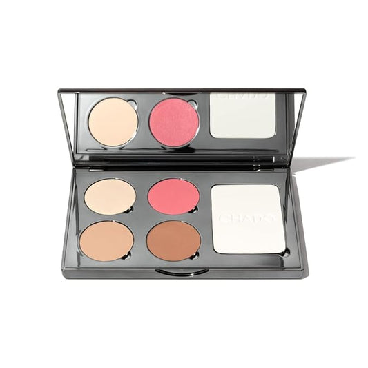 Monts & Merveilles Face Palette – Cream | Bronzer, Concealer, Contour, Blush, Setting Powder | Long Lasting | Face and Cheek Sculpting Palette | Refillable | Cruelty Free (Light to Medium Skin)-VivaGrace Women