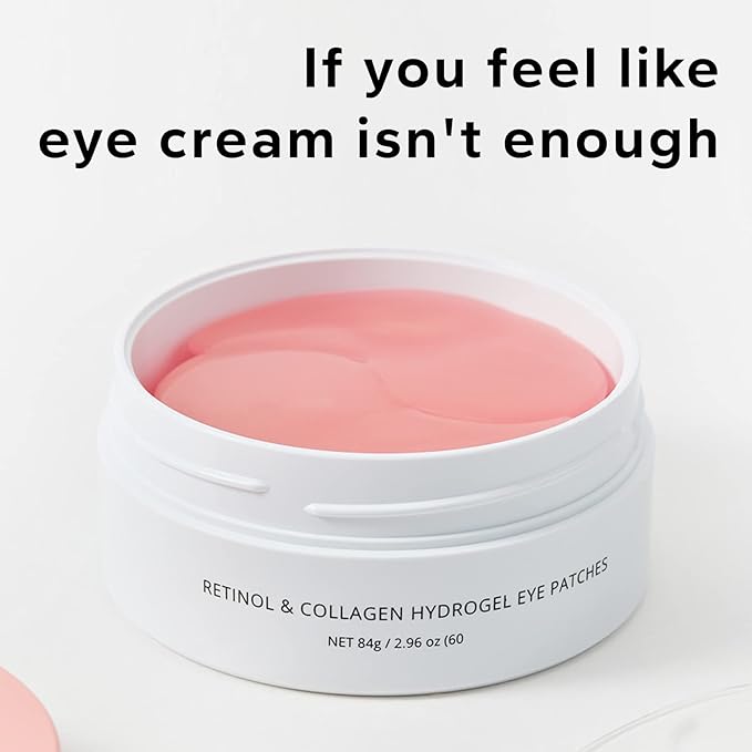 Retinol & Collagen Under Eye Patches - Under Eye Patch for Puffy Eyes & Bags, Dark Circles and Puffiness, Cooling Patches for Skincare, Under Eye Patchess for Beauty & Personal Care-VivaGrace Women