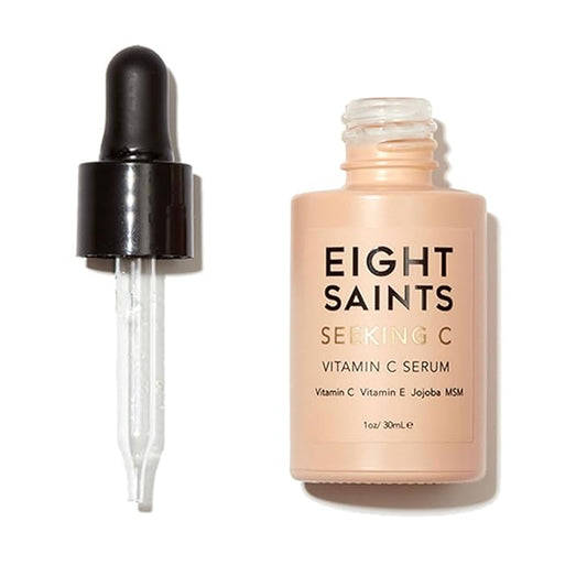 Eight Saints Vitamin C Serum For Face, Anti Aging Facial Serum, Hyaluronic Acid, Vitamin E, Organic Aloe Vera and Jojoba Oil, Hydrating & Brightening Serum for Dark Spots, Fine Lines and Wrinkles, 1oz-VivaGrace Women