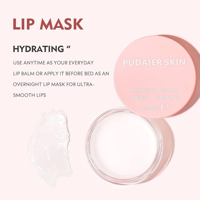 3Pcs Lip Care Set, Exfoliator Lip Sugar Scrub, Lip Mask and Plumping Lip Oil, Effectively Moisturizes Lip Clear, Repairs Dry Lips-VivaGrace Women