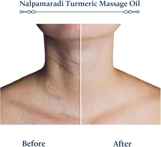 Blue Nectar Nalpamaradi Tailam Skin Radiance Oil with Turmeric | Plant Based Body Oil and Face Oil Infused with Turmeric, Amla and Manjistha (16 Herbs, 3.38 Fl Oz)-VivaGrace Women