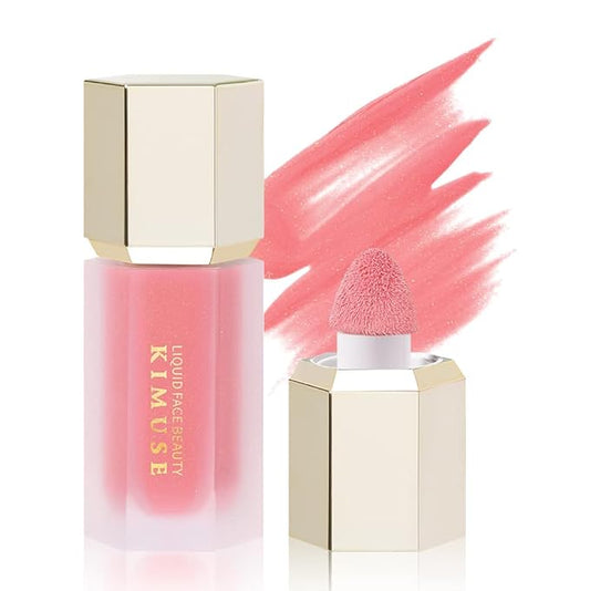 KIMUSE Soft Cream Blush Makeup, Liquid Blush for Cheeks, Weightless, Long-Wearing, Smudge Proof, Natural-Looking, Dewy Finish-VivaGrace Women