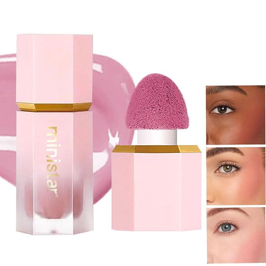 Liquid Blush Makeup, Cream Blush for Cheeks, Waterproof Long Lasting Blush Face Makeup Multi-Use Blush Beauty Wand for Cheeks & Lip Tint Natural Cream Blusher Makeup for All Skin Tones(#01 Love cake)-VivaGrace Women