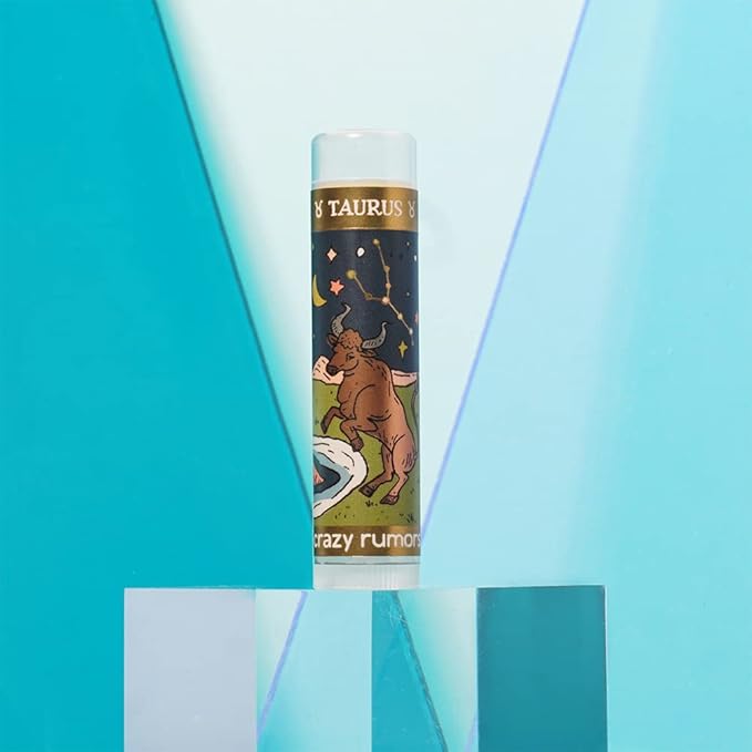 Crazy Rumors Taurus Zodiac All Natural, Plant Based Lip Balm to Moisturize and Nourish your Lips - Earth Blend (Sweet Vanilla, Fragrant Rose and Plum)-VivaGrace Women