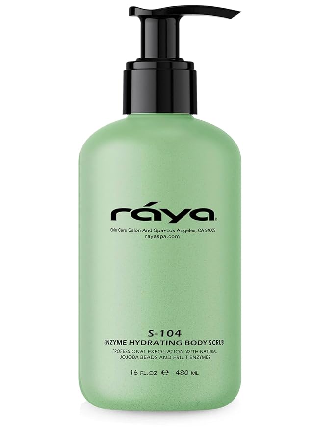 RAYA Enzyme Hydrating Body Scrub 16 oz Cucumber Scent (S-104) | Gentle and Exfoliating Body Scrub | Made with Seaweed, Jojoba Beads, and Fruit Enzymes-VivaGrace Women