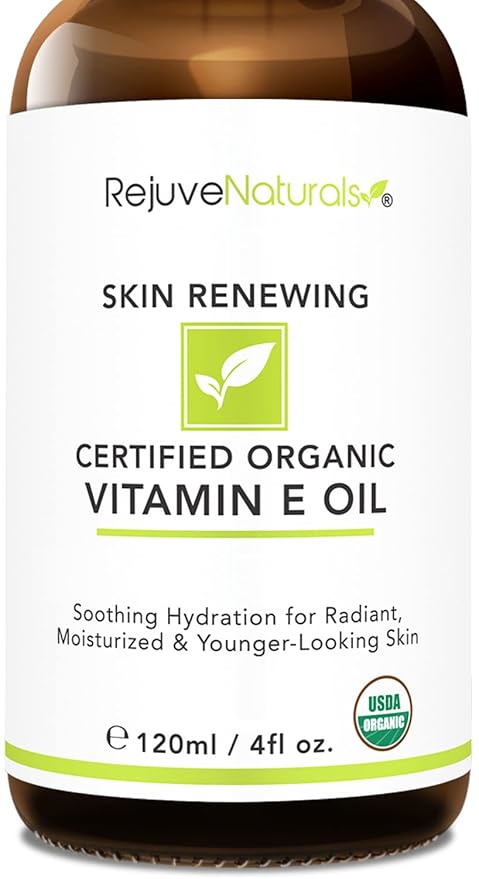 Vitamin E Oil - 100% All Natural & USDA Organic (LARGE 4oz Bottle) Repair Dry, Damaged Skin from Surgery & Acne, Age Spots & Wrinkles. For Radiant, Hydrated & Youthful Skin. Face & Body Moisturizer-VivaGrace Women