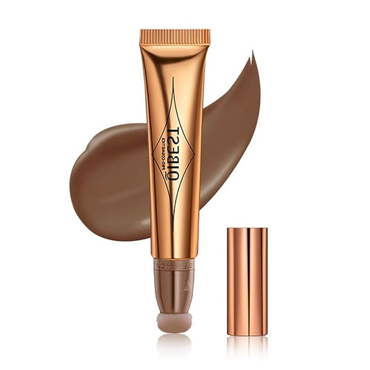 Contour Beauty Wand, Liquid Face Concealer Contouring with Cushion Applicator, Natural Matte Finish, Lightweight Blendable Cream Bronzer Stick Makeup, Cruelty-free（Contour）-VivaGrace Women