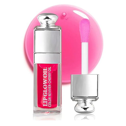 Hydrating Lip Glow Oil, Moisturizing Plumper Lip Gloss, Transparent Plumping Balm, Tinted Balm Care 0.2 OZ - 007 RASPBERRY-VivaGrace Women