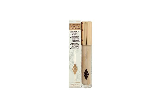 Charlotte Tilbury Beautiful Skin Medium to Full Coverage Radiant Concealer with Hyaluronic Acid - 4.5 Fair with Pink/Peach Undertones-VivaGrace Women