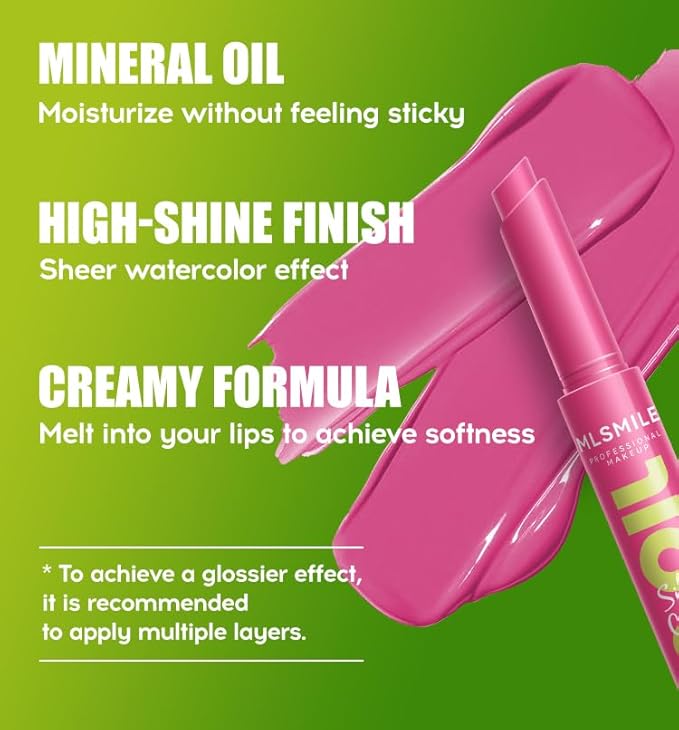 3 Colors Fat Lip Oil Click Slick, Moisturizing and Long-lasting Lip Balm, Non-stick and High Pigment Lip Glow Oil, Lightweight Lip Plumper with Coconut Oil (Set: A)-VivaGrace Women