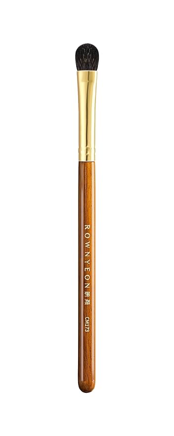 Desert Oak Series Low-Profile Oval Eyeshadow Brush - Gentle Curve for Controlled Blending, Squirrel & Goat Hybrid Bristles (CM 173)-VivaGrace Women
