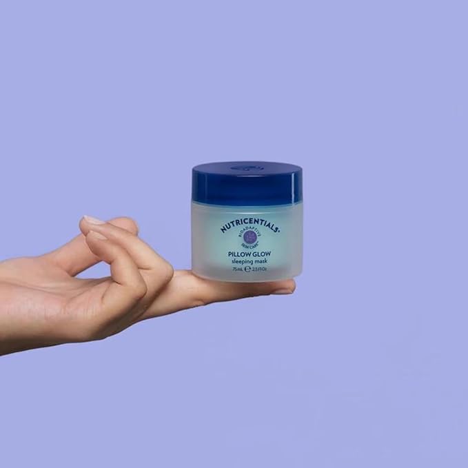 NuSkin NUTRICENTIALS Pillow Glow Sleeping Mask | Overnight Hydration | Bioadaptive Botanical Complex | Red Algae | Apple Extract | Deep Sea Water | Skin Glowing & Pore Minimizing | 2.5 Fl Oz | 1 Pack-VivaGrace Women