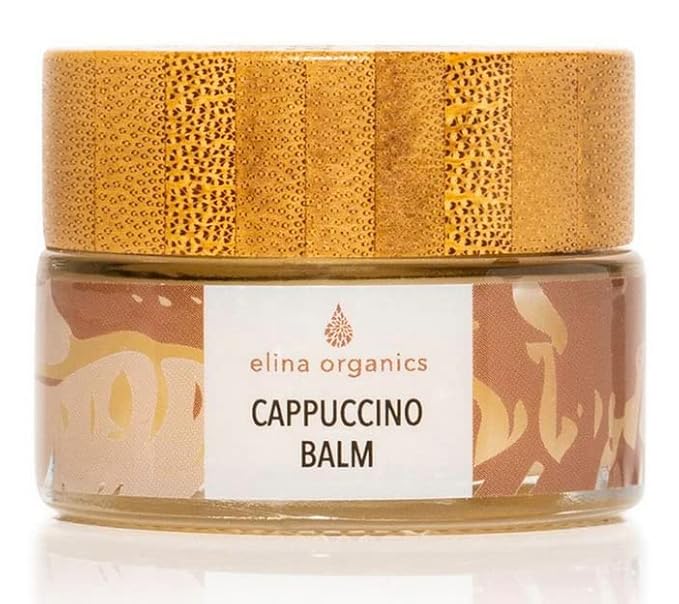 Cappuccino Balm, 1oz, lip mask, lip butter, chapstick, hydrate lips, chapped lips, dry lips, lip healing, Coffee Bean Extract, Shea Butter, Aloe Vera Oil, Vitamin E, organic skincare, all natural product-VivaGrace Women