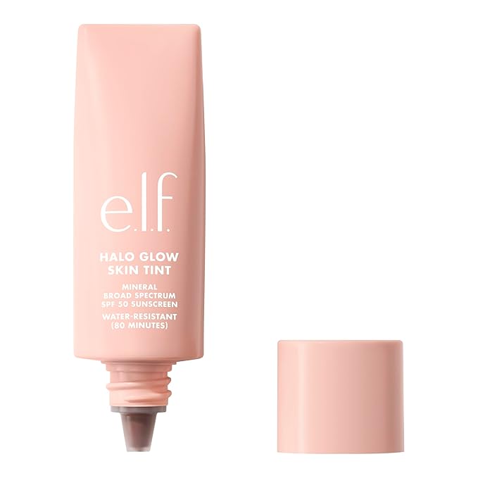 e.l.f. Halo Glow Skin Tint SPF 50, Tinted Moisturizer For Light, Buildable Coverage, Creates A Natural Glow, Vegan & Cruelty-Free, 16 Rich Cool-VivaGrace Women
